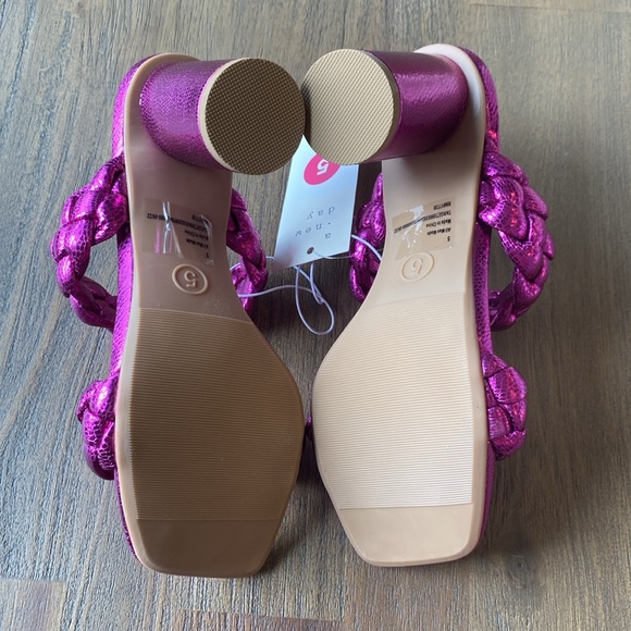 Women's Basil Mule 3” Heels Metallic Pink - A New Day™ Size 5, NIB - Picture 4 of 5